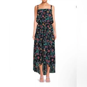 Ramy Brook Ira High-Low Maxi Dress Size Small NWT Navy Floral